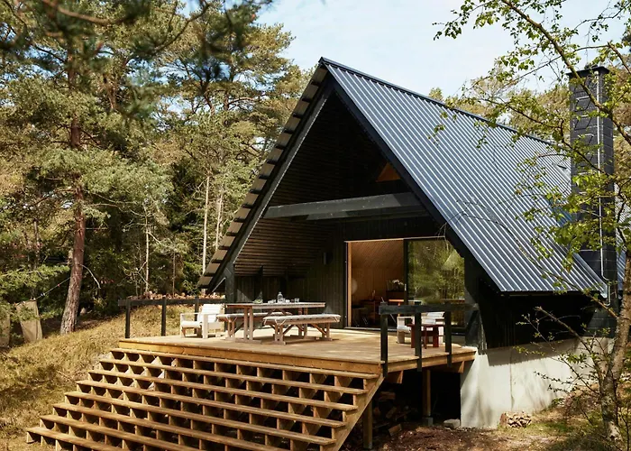 Elegant Designed A-frame House On Bornholm Сasa de vacaciones *